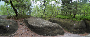 Wegweiser in der Sächsischen Schweiz im Elbsandsteingebirge